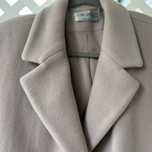 Taupe Wool Trench Coat - Picture 5 of 11